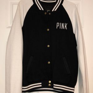 PINK letterman jacket, excellent condition!